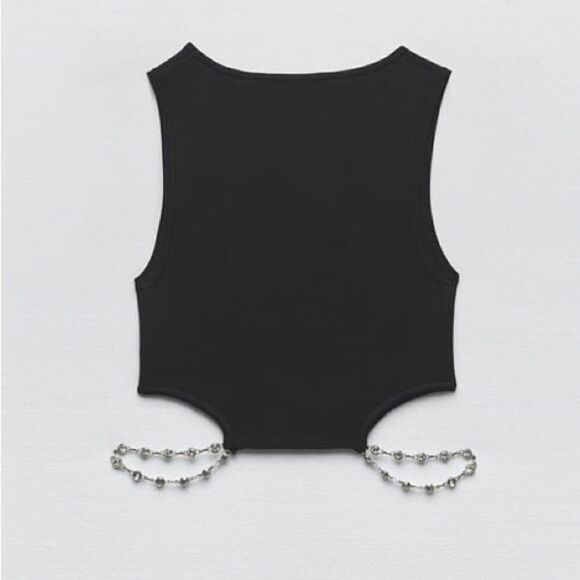 ZARA CUT OUT KNIT TOP - Picture 10 of 12